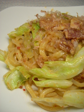 キムチマヨ味の焼きうどん♪