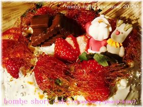 ●クリスマスケーキ*ドーム&飴細工*●