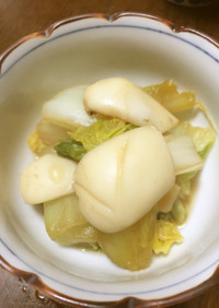 レンジでハリイカと白菜の煮物