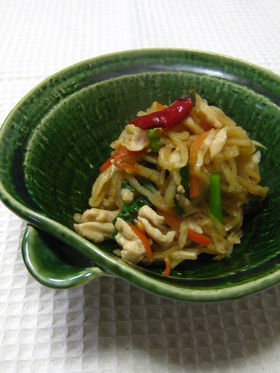 鶏ささみと切干し大根の中華煮
