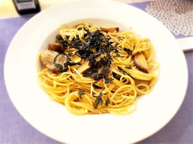 牡蠣と茸アヒージョ☆リメイク和風パスタ