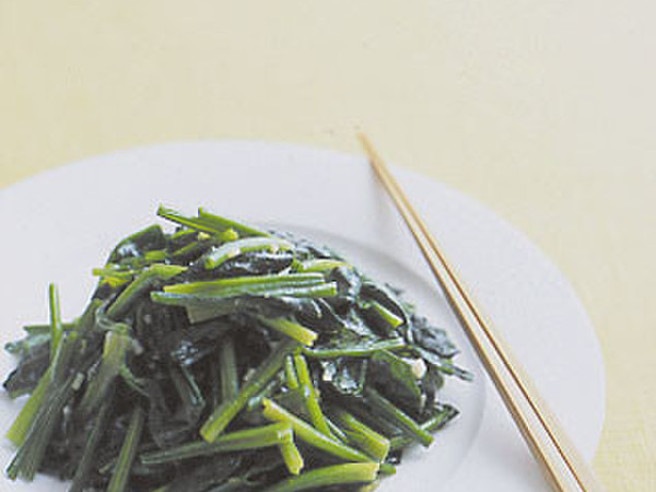 ほうれん草のにんにく炒め