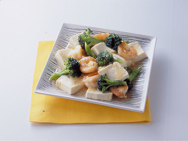 豆腐とえびのあっさり炒め煮