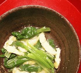割烹の小松菜の煮びたし