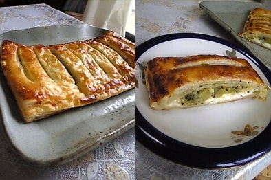 キウイとクリームチーズのパイの写真