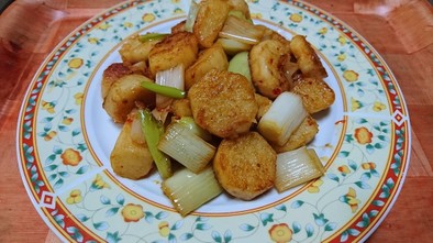 長芋と葱の甘辛炒めの写真
