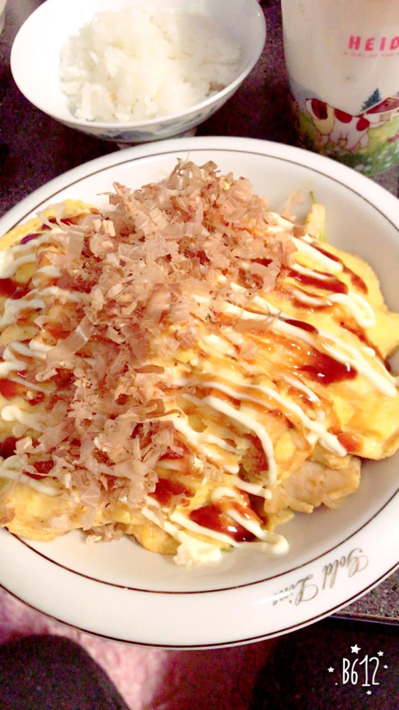 チーズカレー味！鶏肉でとん平焼き風☆の画像