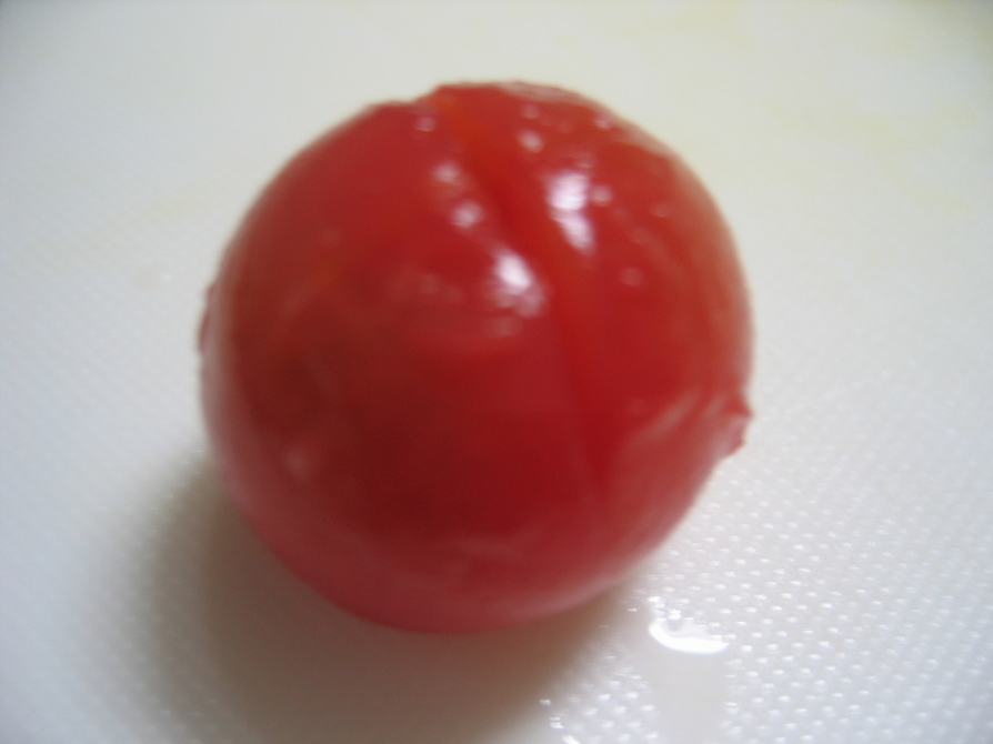 簡単♪トマトの皮の剥き方の画像