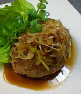 大盛葱ソースonあっさりハンバーグ
