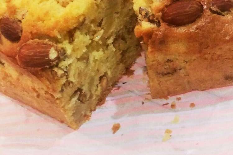 バナナとアーモンドのパウンドケーキ レシピ 作り方 By ゆらん122 クックパッド