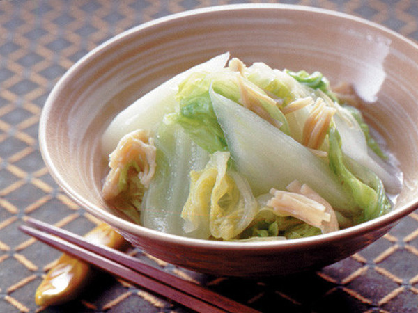 白菜と帆立ての蒸し煮