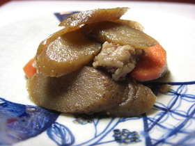 ゴボウと牛肉の煮もの