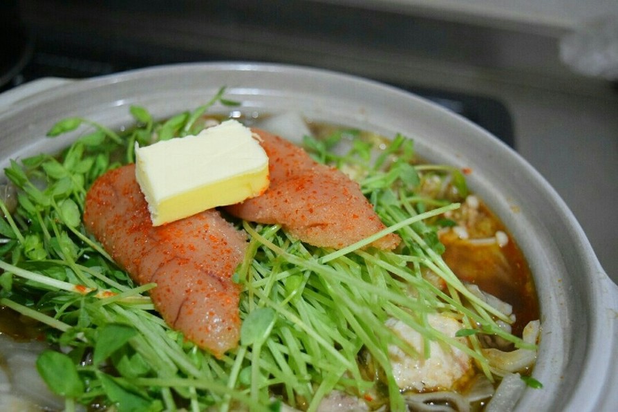 冬に美味しいあったまるピリ辛明太バター鍋の画像