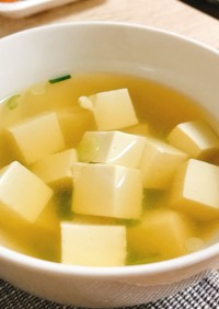 豆腐のコンソメスープ:-)