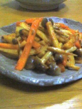 根菜のケチャップ炒め