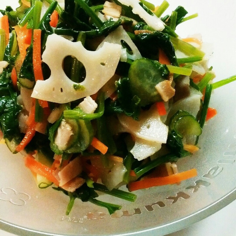 インゲンとほうれん草のサラダのレシピ