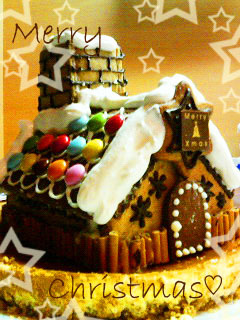 クリスマス☆初めての、お菓子の家。の画像