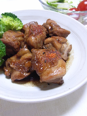 簡単♪旨い♪鶏肉のウスターソース煮