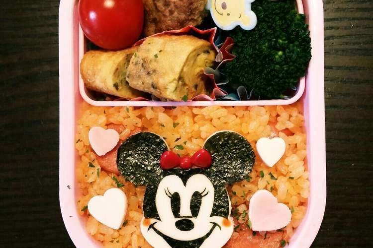 ミニーちゃんキャラ弁 レシピ 作り方 By Mao クックパッド 簡単おいしいみんなのレシピが367万品
