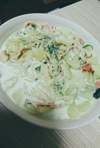 簡単！牛乳deじゃがいものスープパスタ