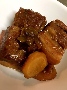 フライパンと圧力鍋で簡単豚の角煮
