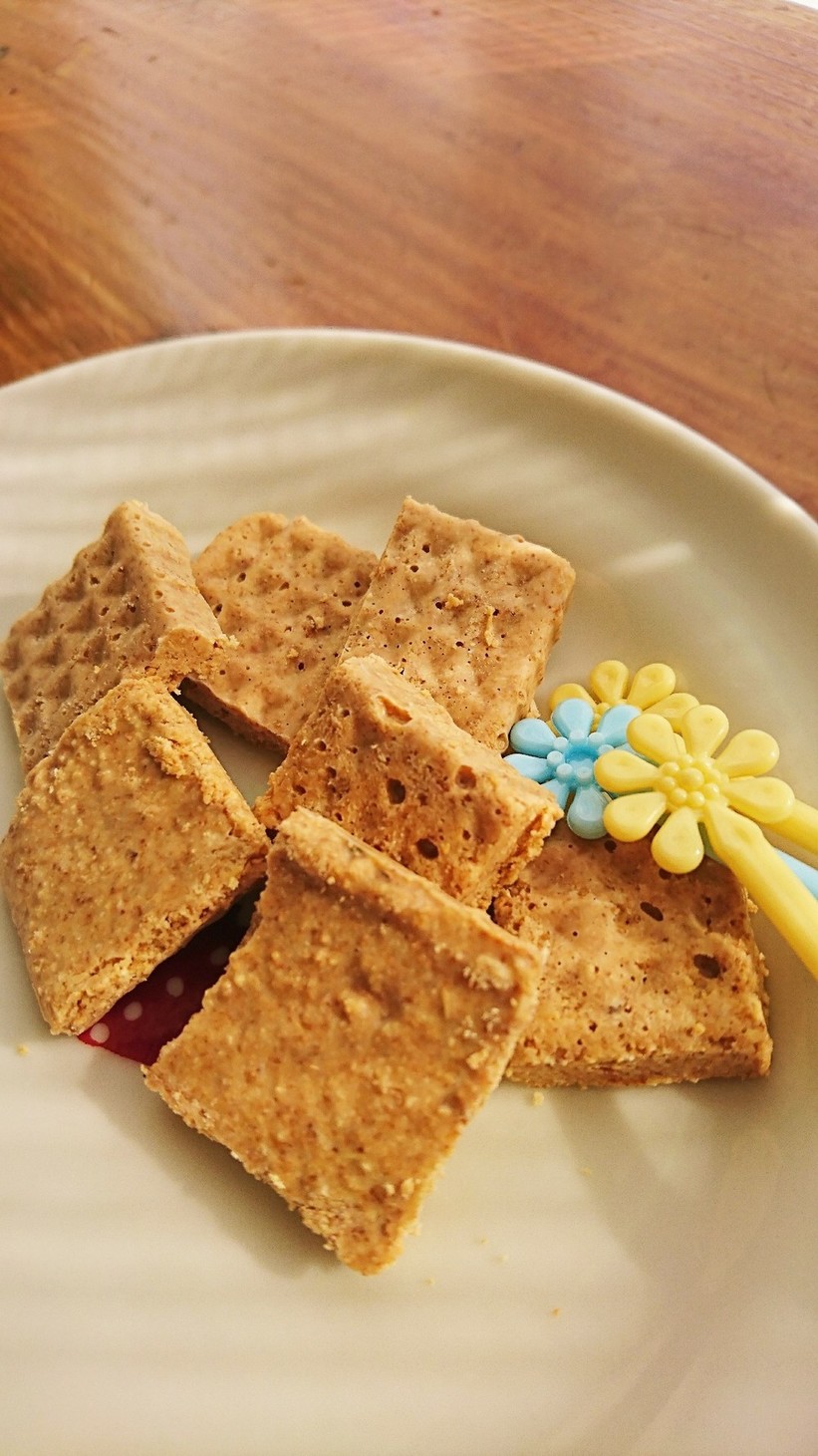 おからとホワイトチョコでブロンドチョコ風の画像