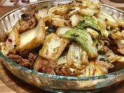 白菜と豚バラ肉の豆豉炒めの写真