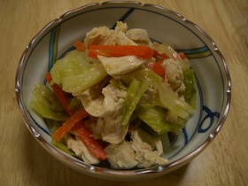 鶏肉のさっぱりごまあえ