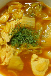簡単✿鶏むね肉と白菜 玉ねぎのデミスープ