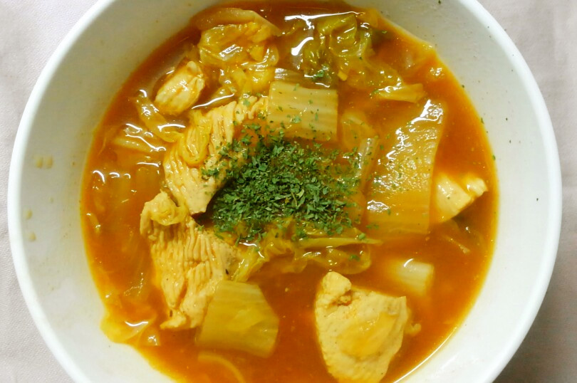 簡単✿鶏むね肉と白菜 玉ねぎのデミスープの画像