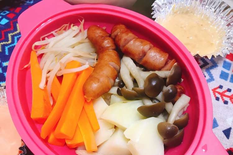 栄養満点シリコンスチーマーで蒸し野菜 レシピ 作り方 By Amnママ クックパッド 簡単おいしいみんなのレシピが352万品