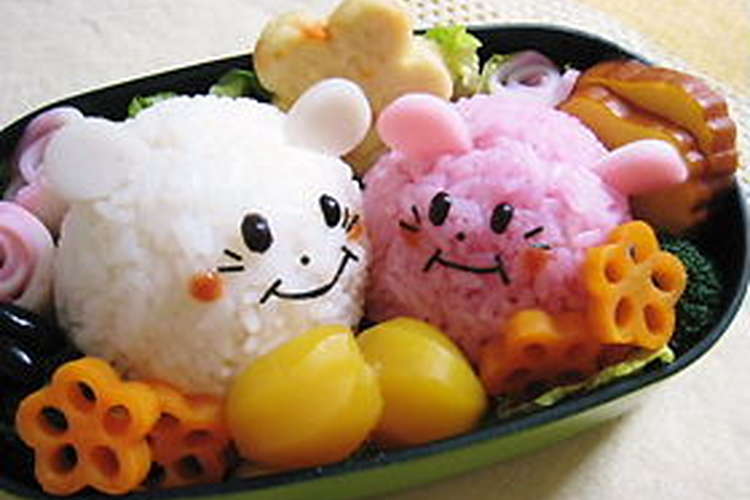 紅白ねずみ キャラ弁 レシピ 作り方 By ｔａｍｕたろう クックパッド 簡単おいしいみんなのレシピが353万品