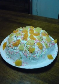 生クリームいっぱい♡ドーム型ケーキ