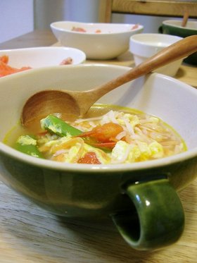 かにかまとたまごのふんわりスープ