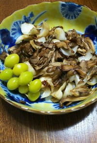 ユリ根と舞茸と銀杏のバター醤油炒め