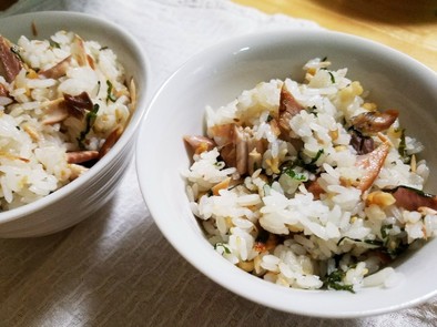 秋刀魚 と 大葉の たぬきご飯♡の写真