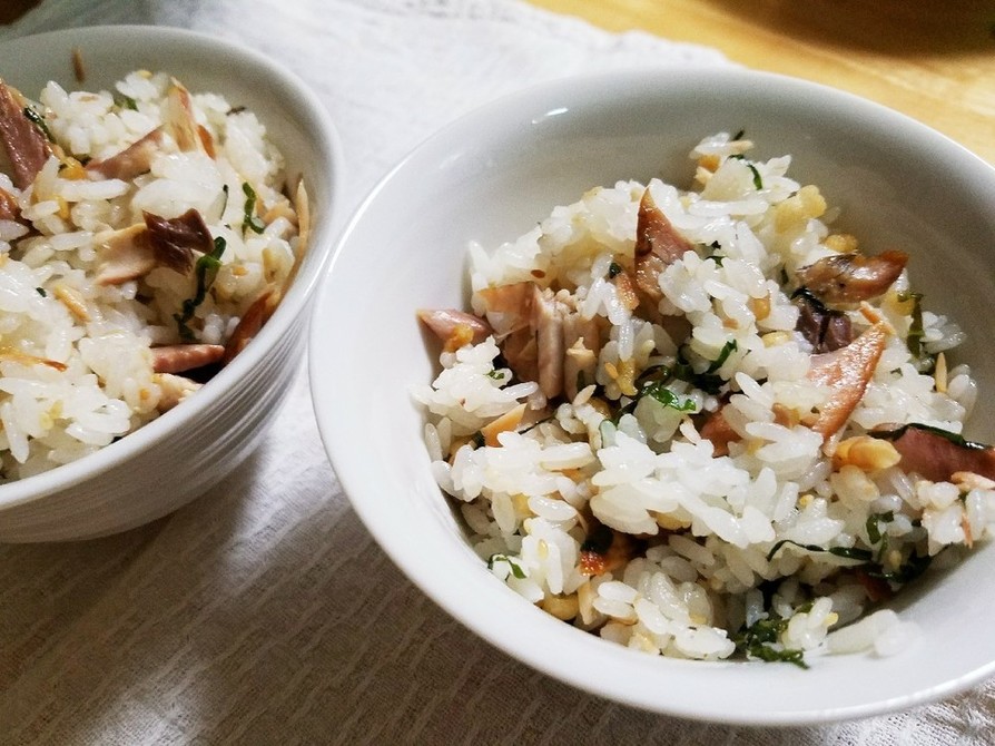 秋刀魚 と 大葉の たぬきご飯♡の画像
