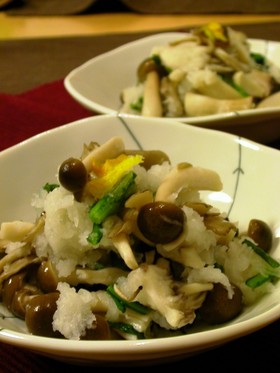 塩きのこのみぞれ和え