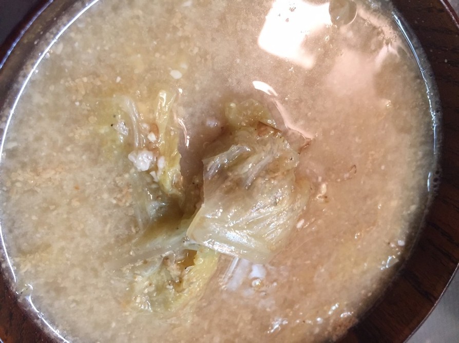 【副菜】白菜のポカポカごま味噌汁の画像
