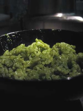 ほうれん草と香菜のグリーンライス