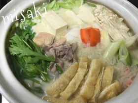 スープも飲み干したい☆ごま豆乳鍋