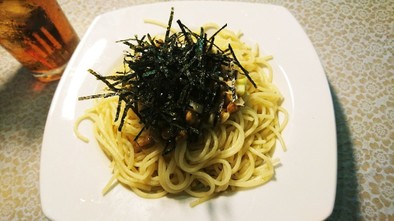 【男飯】納豆スパゲッティ【昆布茶】の写真