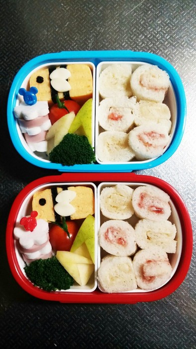 幼稚園(年少)双子のお弁当7の写真