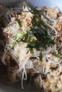納豆と刺身のツマのご飯（リメイクレシピ）
