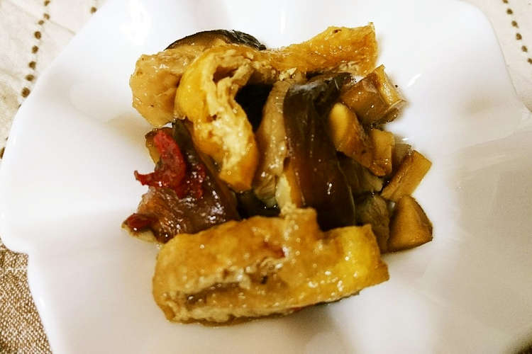 常備菜に しいたけと油揚げのピリ辛甘酢煮 レシピ 作り方 By ポテチ犬 クックパッド