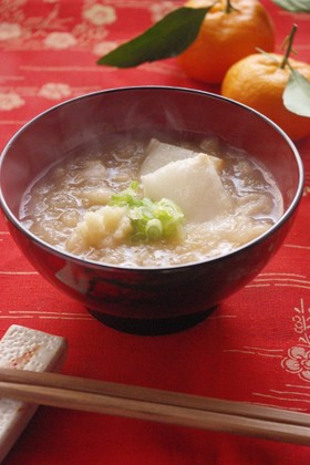 天かすで揚げだし餅風