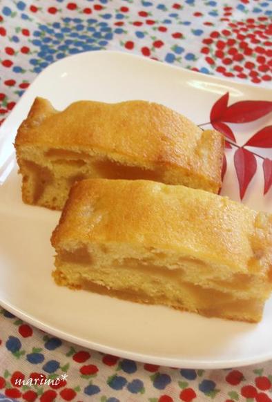 キャラメル林檎と柚子のケーキの写真