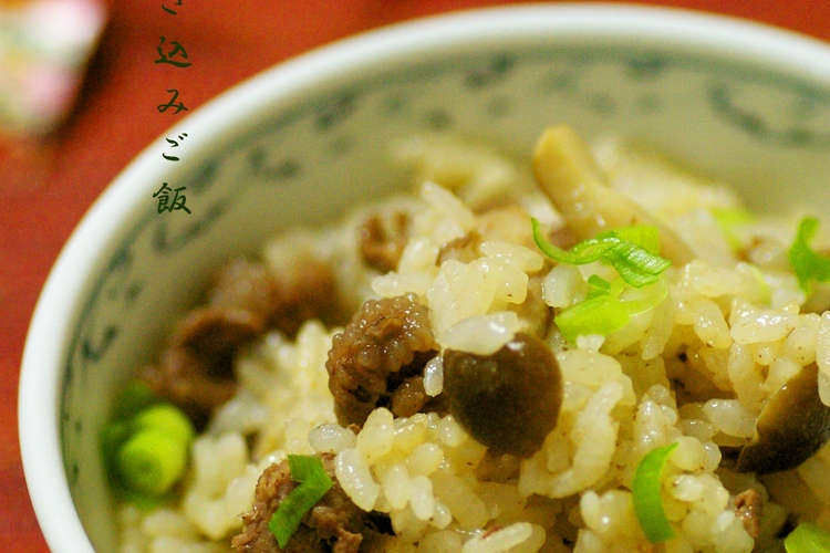 炊き込みご飯 牛肉としめじとお揚げ レシピ 作り方 By あわっこゆきこ クックパッド 簡単おいしいみんなのレシピが353万品