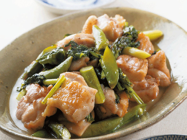 鶏肉と春野菜のはちみつ炒め