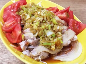 鶏モモのさっぱりネギだれ☆中華風